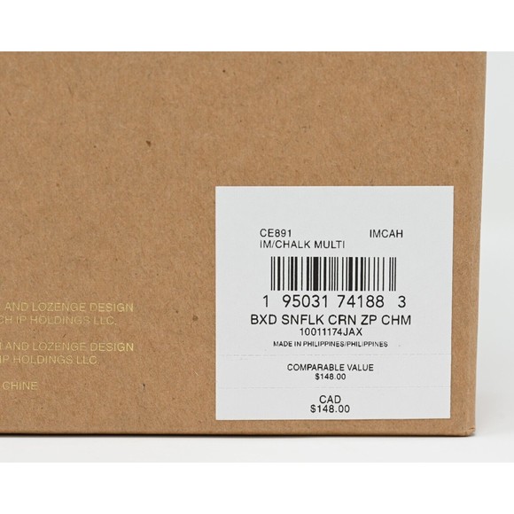 COACH Boxed Snowflake Bear Corner Zip Wristlet Chalk Leather CE891 NWT $148 - Picture 6 of 8